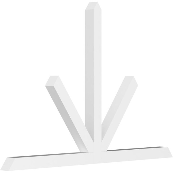 Ekena Millwork Saratoga Architectural Grade PVC Gable Bracket, 84"W x 56"H x 4"D x 4"F, 16/12 Pitch GBP084X56X0404SAR00 - main